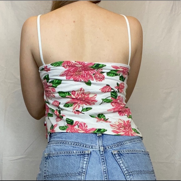 Tommy Hilfiger Floral Tank Top Spaghetti Strap Top - Picture 2 of 4